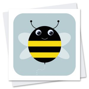 bee birthday card with googly eyes