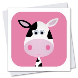 Children's Birthday card with googly eyes