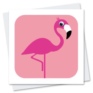 flamingo birthday card