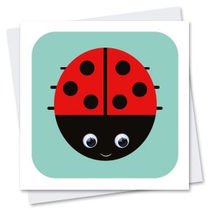 ladybird birthday card with googly eyes