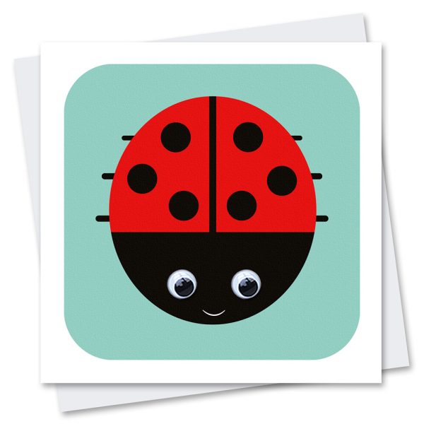 ladybird birthday card with googly eyes