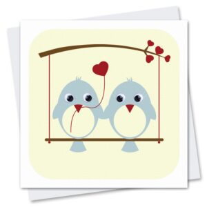 Love Birds Card with googly eyes