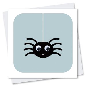 spider birthday card with googly eyes