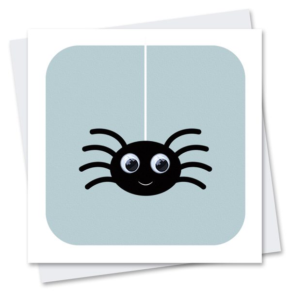 spider birthday card with googly eyes