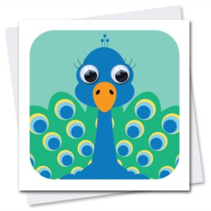 Children's Birthday card with googly eyes