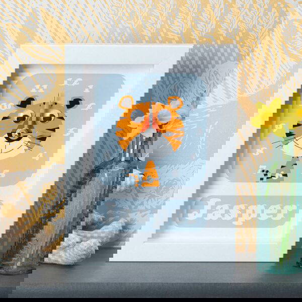 1001-1-Tiger-Clock Personalised Children's Clock