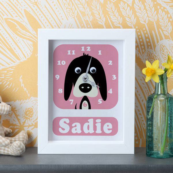 1017-1-Dog-Clock Personalised Children's Clock