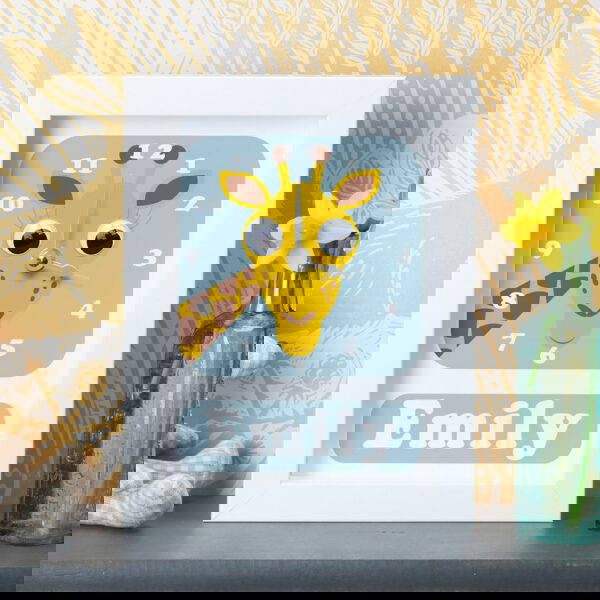 1026-1-Giraffe-Clock Personalised Children's Clock