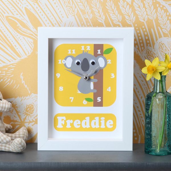 1036-1-Koala-Clock Personalised Children's Clock