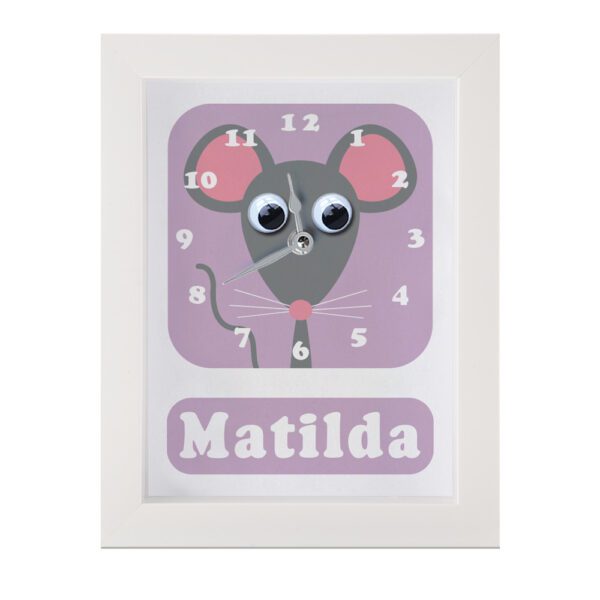 1043L-Mouse-Clock Personalised Children's mouse Clock