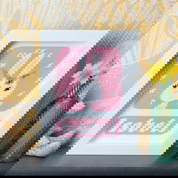 1055-1-Rabbit-Clock Personalised Children's Clock