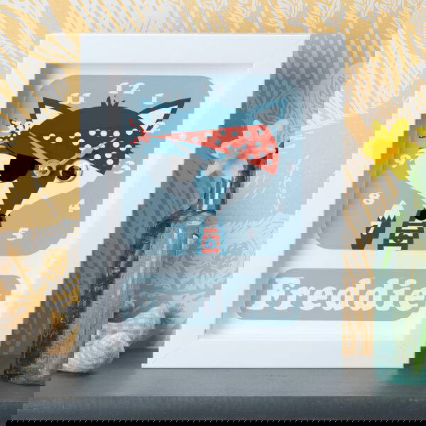 1072-1-Pirate-Fox-Clock Children's Pirate Clock