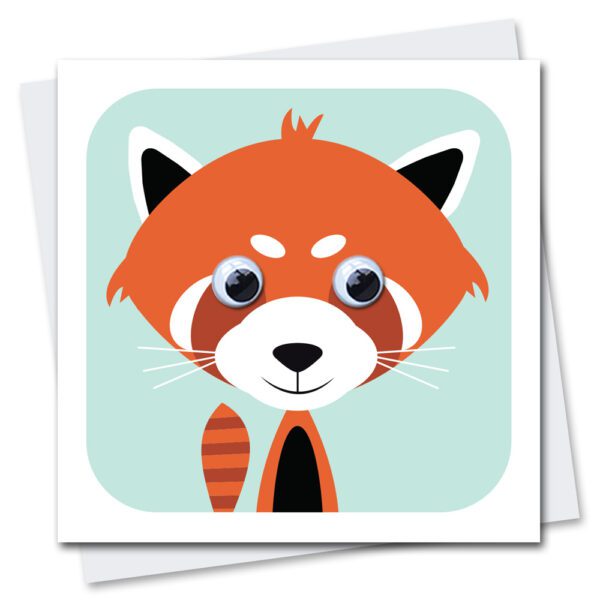 Children's Birthday card with googly eyes