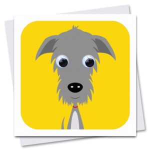 Dog Birthday Card with googly eyes