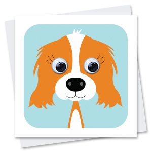 king charles dog birthday card