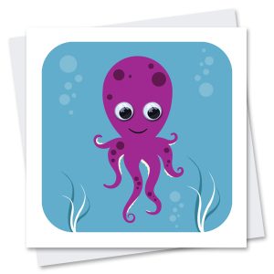 octopus birthday card