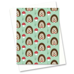 mini woodland notelet card