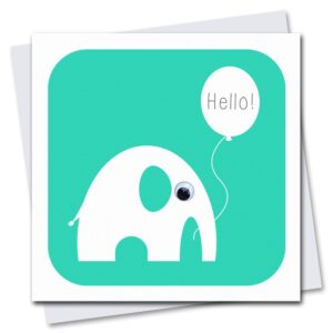 Hello Card with googly eyes