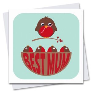 Best Mum Card with googly eyes