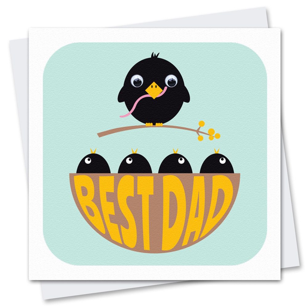 Best dad card with googly eyes