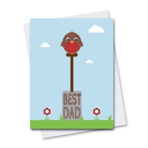 Best Dad card with googly eyes