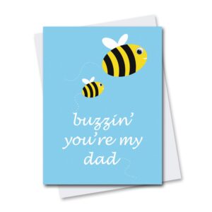 Bee Card for Dad with googly eyes