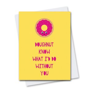Doughnut Thank you Card with googly eyes
