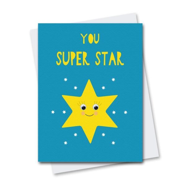 Super Star Card with googly eyes