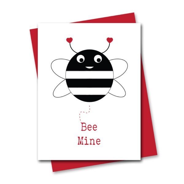 Be Mine Valentines Day Card with a bee