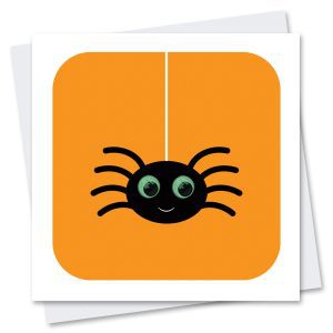 halloween spider invitation card