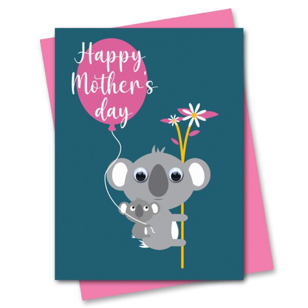 Mother's day card with googly eyes