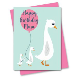 Happy Birthday Mum Card with googly eyes