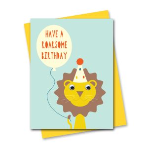 lion birthday card