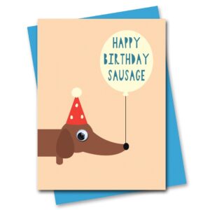 Children's Birthday Sausage Dog Card