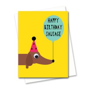 sausage dog birthday card