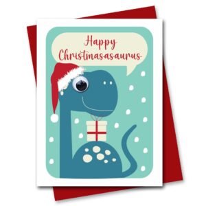 Christmas card with googly eyes
