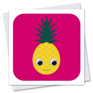 Children's birthday card with googly eyes