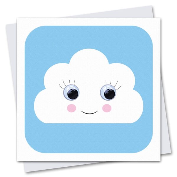 Children's Birthday Card with googly eyes