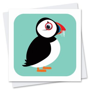 Polly Puffin Birthday Card