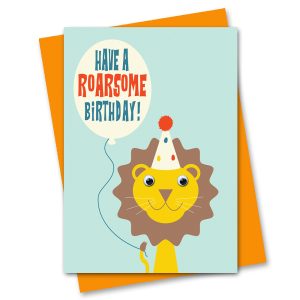 lion birthday card