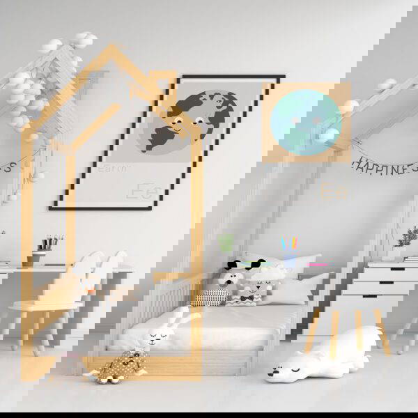 Planet-Earth-Print-for-Childs-Room planet earth framed eco print on walls of nursery