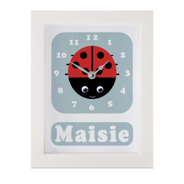 Personalised Children's ladybird Clock
