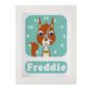 Personalised Children's Clock featuring a Squirrel with googly eyes
