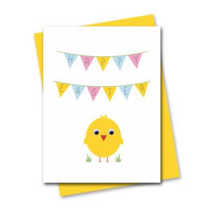 Happy Easter Card featuring Charlie Chick with googly eyes
