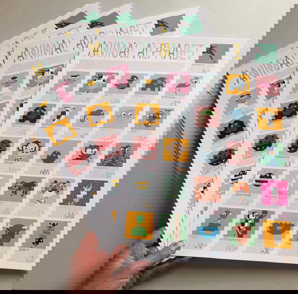 Alphabet Animal print animal alphabet print