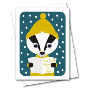 Badger Christmas Card