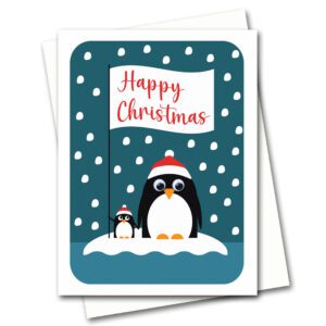 Happy Christmas Penguins Card