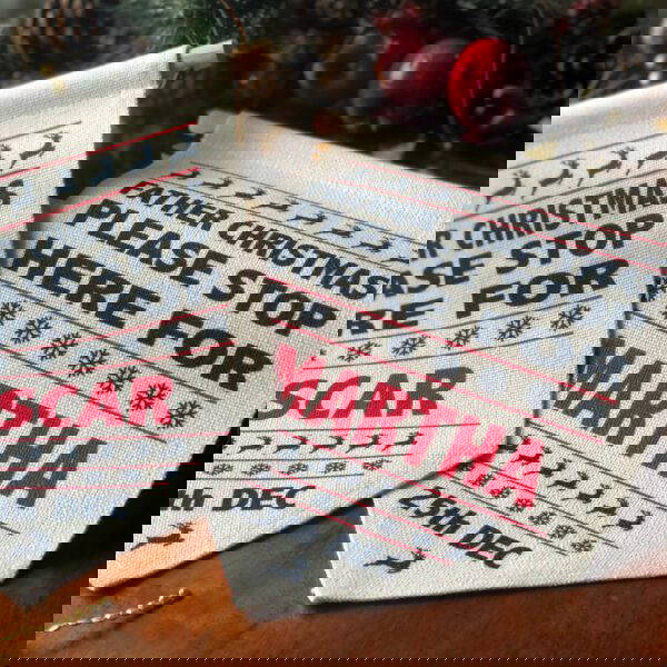 1. Personalised-Stop-Here-Santa-Sign-by-Stripey-Cats personalised father christmas stop here flag for girls and boys