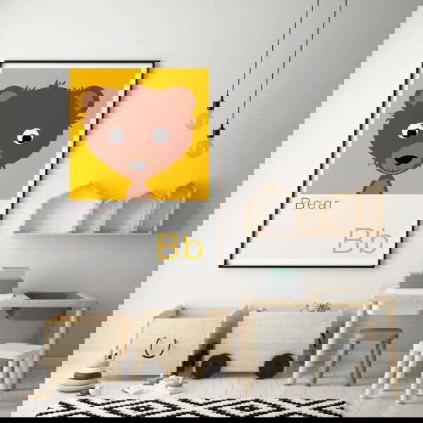 Nursery ideas Children's alphabet print featuring a Bear