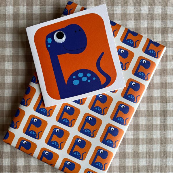Dinosaur gift wrap dinosaur gift wrap and card